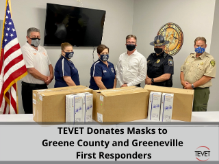 TEVET Donates Masks to Greene County and Greeneville City First Responders