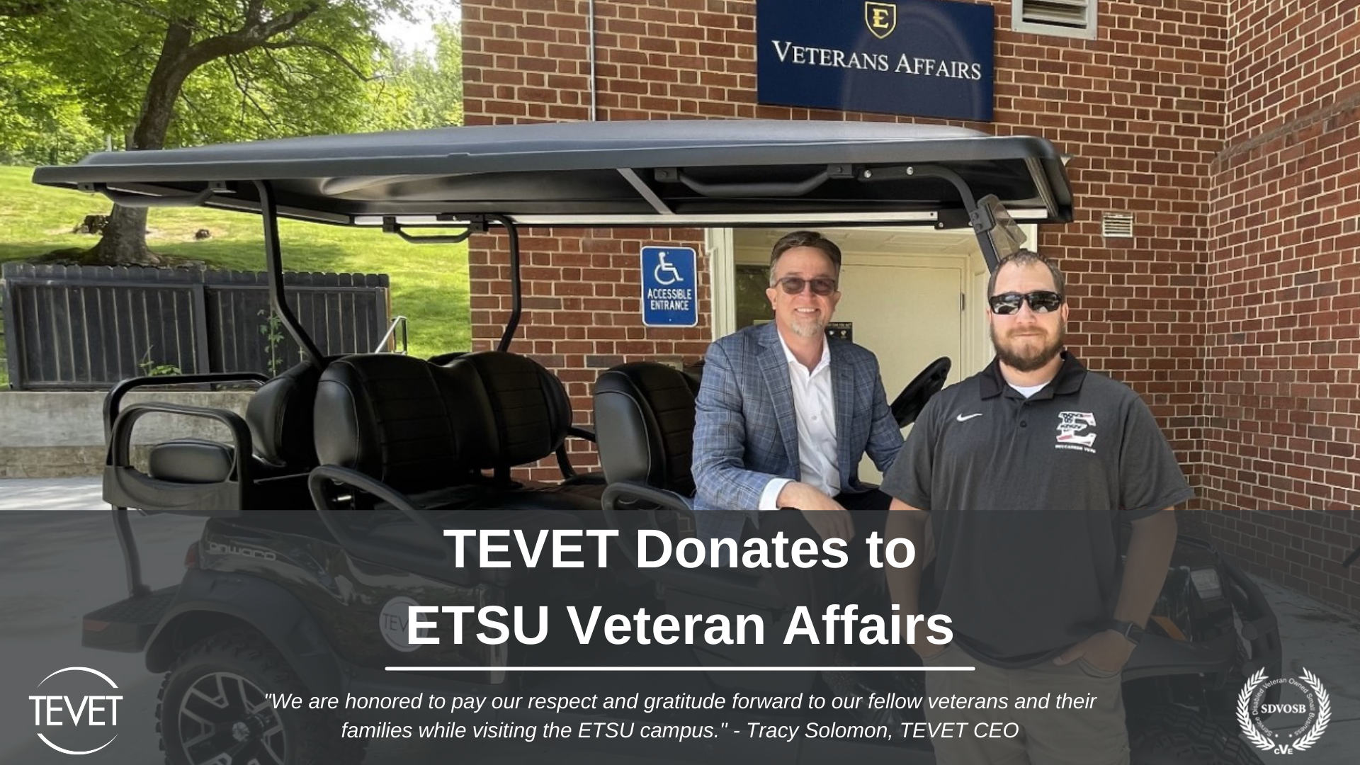 TEVET Donates to ETSU Veteran Affairs